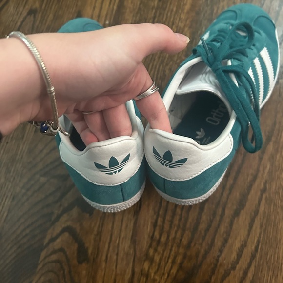 Adidas Turquoise Gazelles Size 6 - Picture 4 of 5